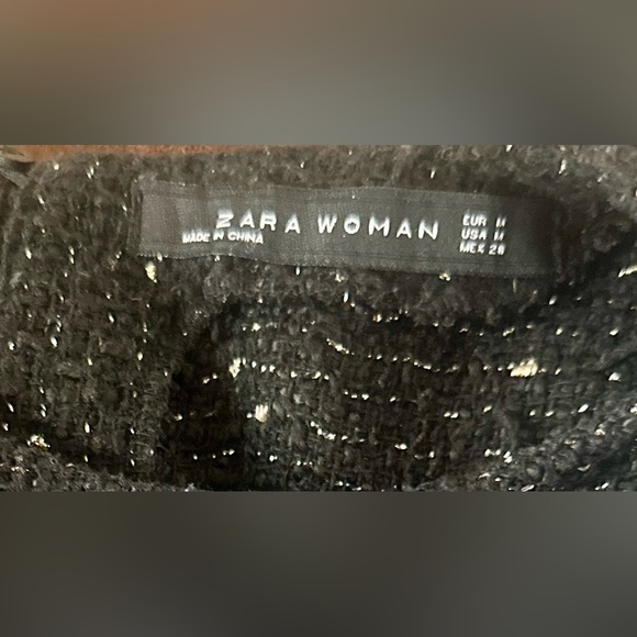 ZARA BLACK AND GOLD KNIT BLOUSE - Picture 3 of 4